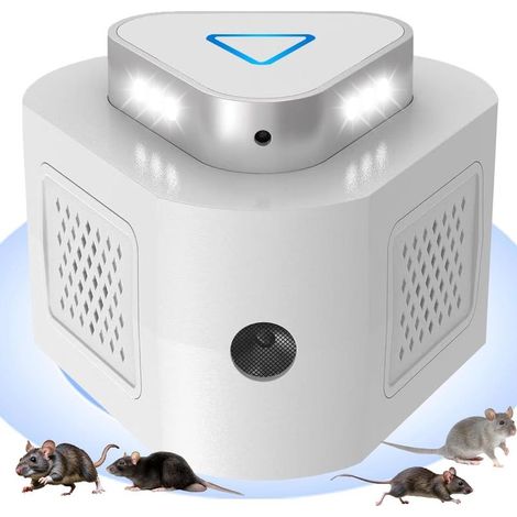 Répulsif antiparasitaire ultrasonique amélioré 25 kHz - 4 modes - Repousse les rongeurs - Sans danger pour les animaux domestiques et les humains - Convient aux jardins et aux espaces extérieurs (1/5)