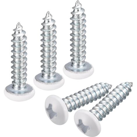 ST4x20mm Blanc Vis Autotaraudeuse, 50pcs Poêle Tête Phillips Bois Vis pour Travail Bois (1/5)