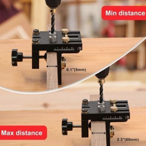 Kit de gabarit de haute précision 3 en 1 avec guide de perçage pour le travail du bois, la réparation de meubles et le bricolage.