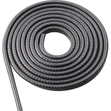Protector de puerta de coche tipo U de 16 pies, universal, para bordes de puertas de coche, tira protectora de goma para sellado y protección contra arañazos, color negro. (1/5)