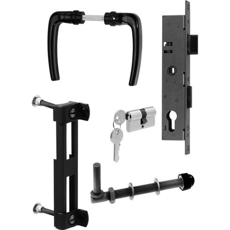 ALBERTS Zubehör-Set für Wellengitter-Tore bis 1500mm Höhe, anthr.-metallic (1/2)
