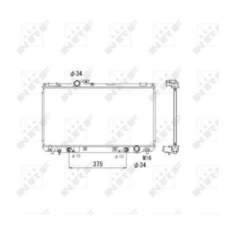 Radiateur, refroidissement du moteur NRF 53586 LEXUS 1640070620 1640070630