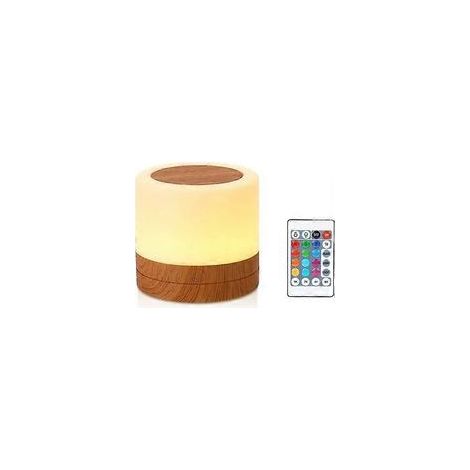 Luce notturna, mini lampada da comodino multicolore a 360°, ricaricabile con controllo touch - Crezuo