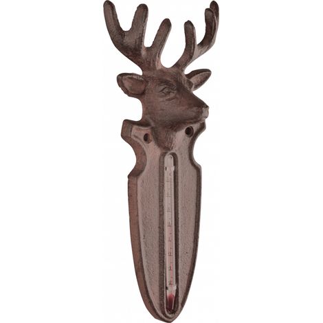 Thermomètre Cerf - L 4,5 cm x l 9,4 cm x H 22 cm - Livraison gratuite