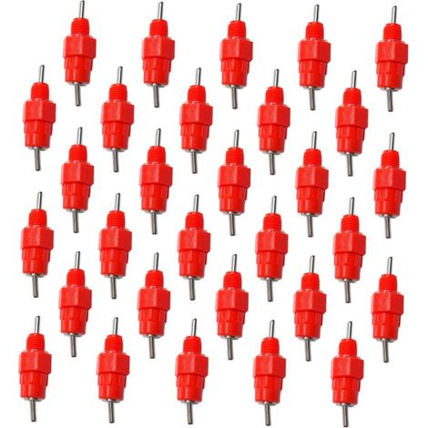 Lot de 30 Abreuvoirs Automatiques pour Pigeons et Caille en Plastique et Métal, Accessoires pour Poulailler, pour Élevages Domestiques et Commerciaux (1/5)