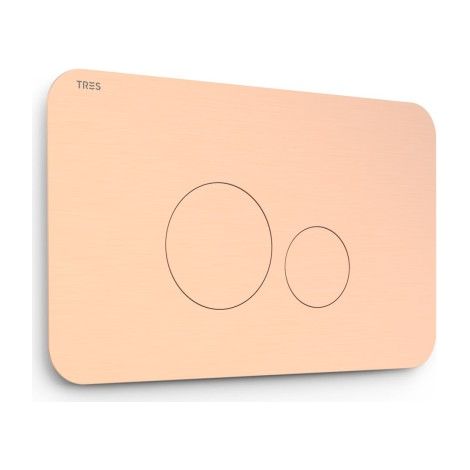 Bouton de chasse double pour WC Or Rose Mat 24K - TRES 25429802OPM