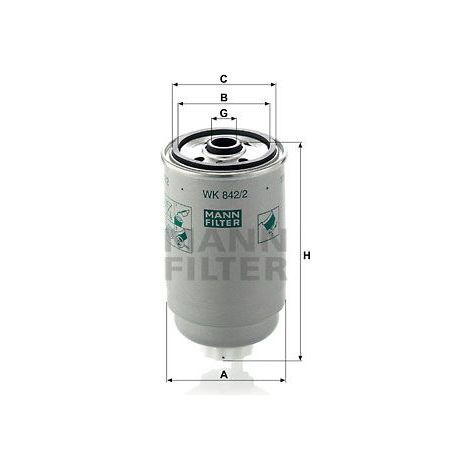 Filtro intercamb. combustible MANN-FILTER WK8422