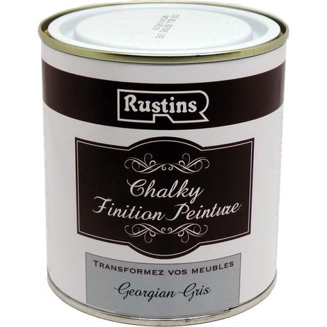 Rustins Chalky Finish Paint in Georgian Grey – 250ml, Durable Matte Finish for Furniture and Decor (1/3)