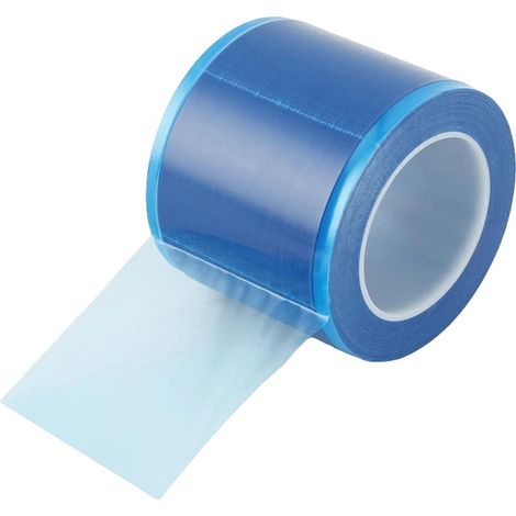 Película protectora desechable, diseño higiénico, fácil aplicación, azul. (1/2)