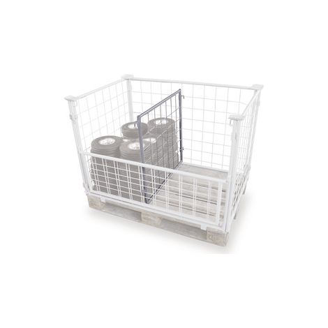 VARIOfit Palettenaufsatz Trenngitter verzinkt Tiefe 750 mm Nutzhöhe: 400 mm