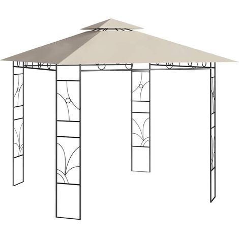 vidaXL Belvédère 3x3x2,7 m Crème 160 g/m² (1/5)