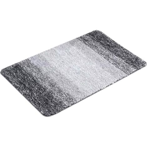 LSLJS Badematte, saugfähig und dick, rutschfest, maschinenwaschbar, mit Gummirückseite, für Badewanne und Dusche, grau
