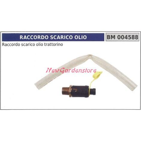 Racor de vaciado de aceite para tractores de césped NEW GARDEN STORE 004588