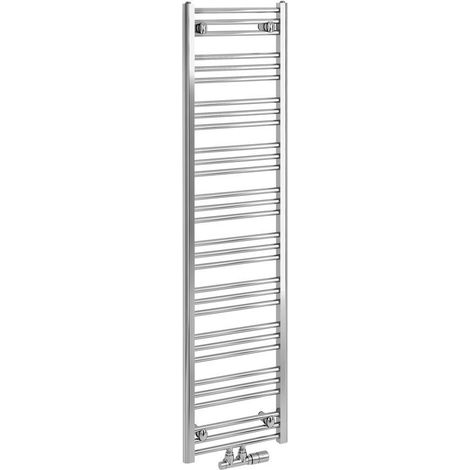 Radiateur de salle de bain ALBRECHT 400x1570mm, raccordement central, chromé (1/2)