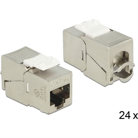 Keystone rj45 buchse  lsa werkzeugfrei cat.6a kompakt set mit 24 stÃ¼ck
