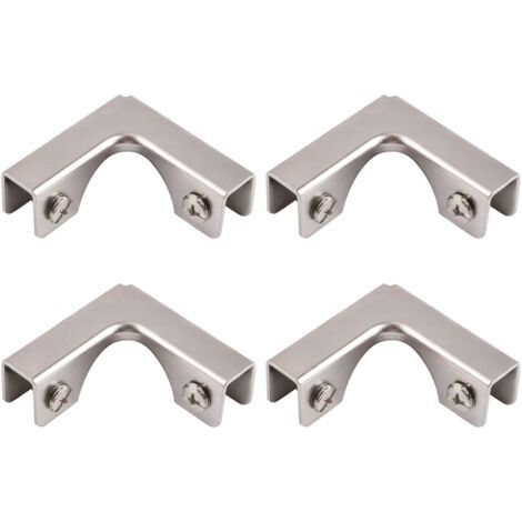 BUNTHAUS Connecteur en acier laminé à froid 4 x 2 voies pour la fixation ou la fabrication d'une vitrine en verre de protection contre le vent pour aquarium de 6 à 10 mm d'épaisseur (1/5)