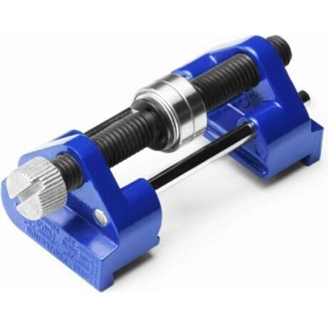 Guida per affilatura - Acciaio inox - Morsetto laterale - Angolo fisso - Con rullo per scalpelli da legno, lame di pialla, scalpelli piatti - Blu