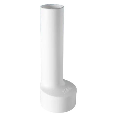 Tubo di troppopieno in polipropilene bianco, lunghezza 170 mm