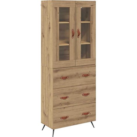 Maison Exclusive - Armadietto alto con ripiano 2 pcs Rovere artigianale