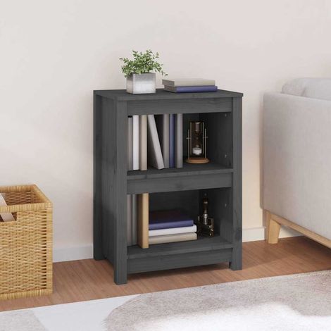 vidaXL Bibliothèque Gris 50x35x68 cm Bois de pin massif (1/5)