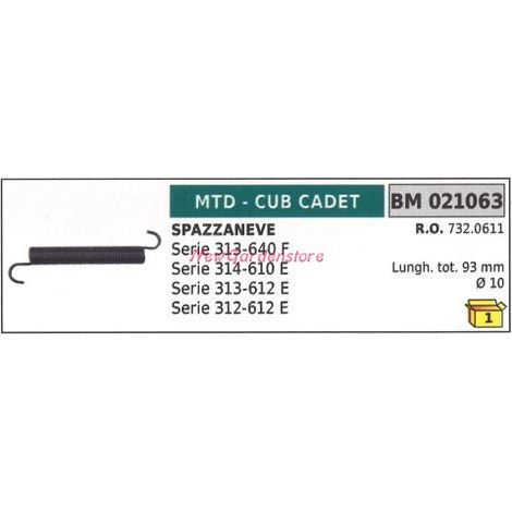 MTD SERIE 313-640 F chasse-neige automoteur ressort de traction 021063