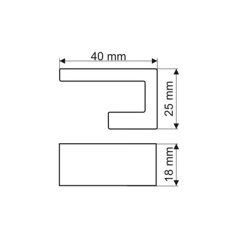 Bouton GS92, chrome satiné (1/2)
