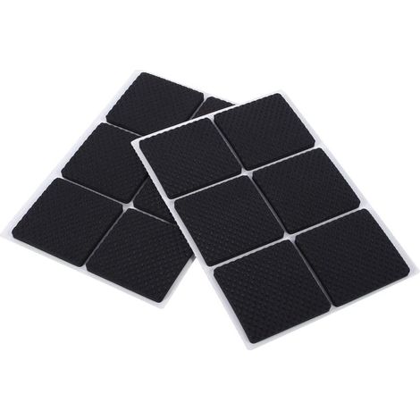 Coussinets de Meubles antidérapants 12 pièces Noir protecteurs de Sol Auto-adhésifs antidérapants Meubles canapé Table Chaise Coussinets de Pieds en Caoutchouc (1/5)