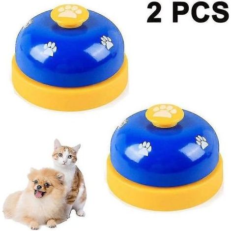 Lot de 2 clochettes pour chien en métal avec sonnette de porte antidérapante en caoutchouc, accessoire de dressage et communication pour animaux de compagnie (1/5)