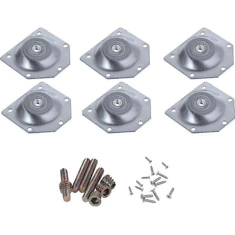 patins de connexion pour pieds de table, rondelles en fer angulaire pour pieds de table, fixations pour pieds de table, connecteurs, argent (1/5)