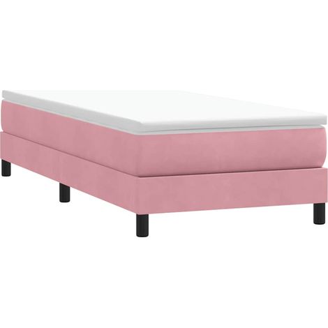 Boxspringbett ohne Matratze Rosa 80x210 cm Samt