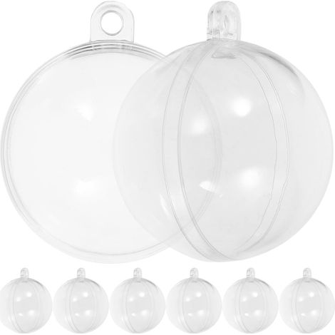 Lot de 40 Boules de Noël Transparentes à Remplir en Abs Boucle Suspendue, Décorations Suspendues pour Fêtes d'anniversaire et Décoration Intérieure (1/5)