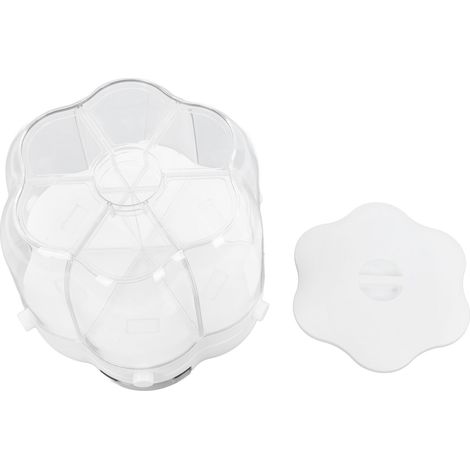 Boîte à Riz Tournante 6 Compartments Grande Capacité 6.5kg pour Cuisine - Blanc