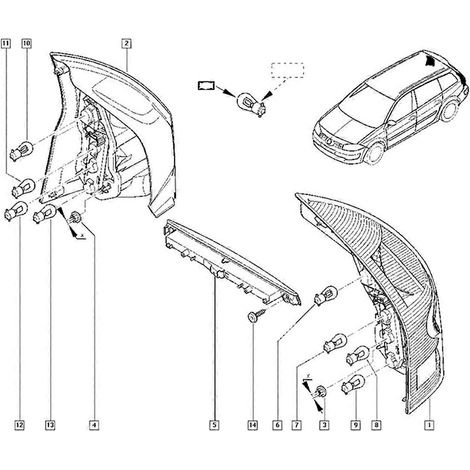 Troisième feu stop surélevé pour Renault Megane MK2 MK II (1/5)