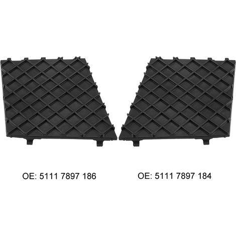 Coppia di finiture per la griglia inferiore del paraurti anteriore, sinistra e destra, per BMW E60 E61 (1/5)