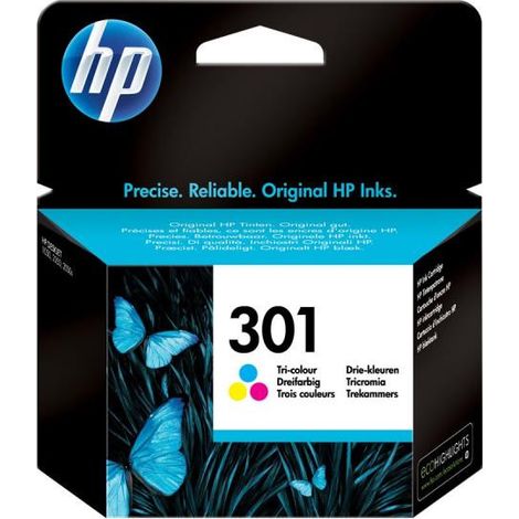 HP 301 cartouche d'encre trois couleurs authentique (1/2)