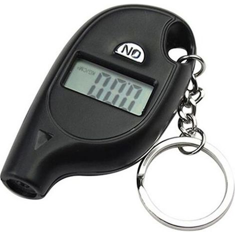 Dripex Manomètre numérique de pression des pneus pour mini voiture, format de poche, VT708, avec porte-clés (1/5)