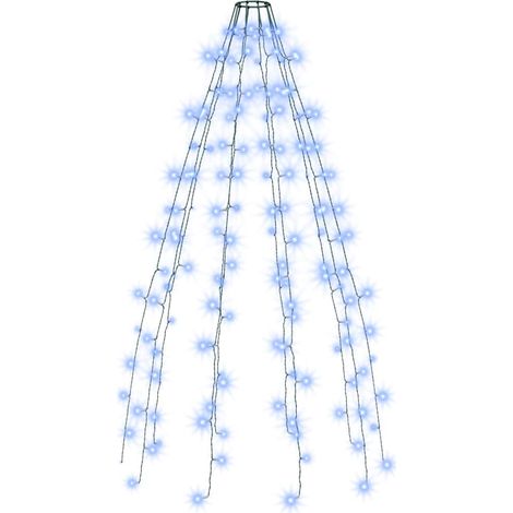 vidaXL Red de luces de árbol de Navidad 150 LEDs azul 150 cm (1/2)
