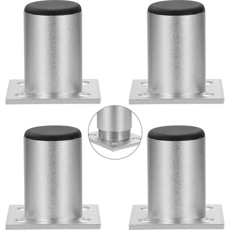 Quatre pieds de meubles réglables en alliage d'aluminium, un support de pied de canapé, avec une capacité de charge maximale de 50 kg et un diamètre de 60 mm. (1/5)