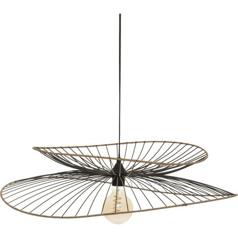 Suspension filaire alara en métal noir diamètre 70 cm atmosphera (1/4)