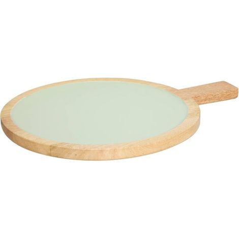 Assiette de Présentation en Bois "Inaya" 40cm Vert (1/2)