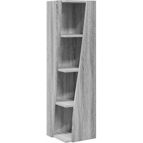 Maison Exclusive - Mobile angolare Grigio Sonoma 27,5x27x102cm Legno multistrato