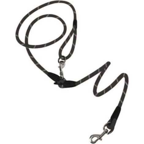 Laisse mains libres en nylon pour chien, laisse de dressage avec coutures réfléchissantes et bandoulière réglable