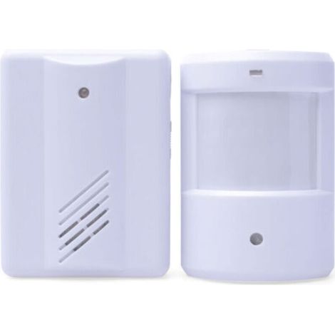 Alarme détecteur de mouvement sans fil, alarme de porte alimentée par batterie, détecteur de mouvement d'une portée de 100 m, détecteur de passage (1/4)
