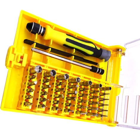 Kit d'extension pour tournevis manuel 45 en 1, comprenant un porte-embout et un tournevis magnétique combiné. (1/5)