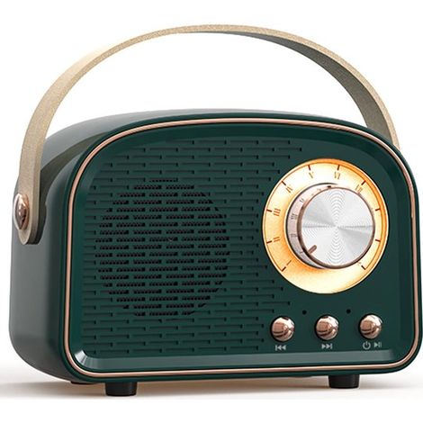 Altoparlante Bluetooth Retro Vintage Radio Wireless Stereo con Radio FM Design Vintage Bluetooth 5.0 per un suono cristallino (1/5)