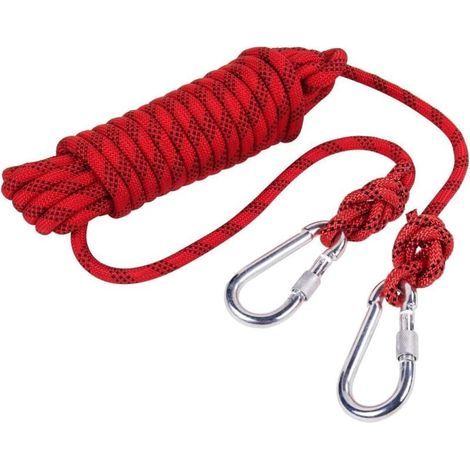 10 m langes Polyester/Nylon-Zusatzseil zum Abseilen, 900 kg Tragfähigkeit, für Bergsteigen und Rettungseinsätze