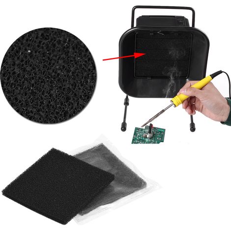 Lot de 10 filtres à charbon actif 13 cm x 13 cm pour l'absorption et l'extraction des fumées de soudage (1/5)