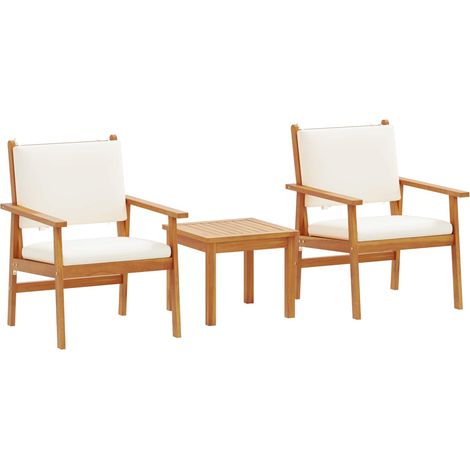 Maison Exclusive - Set Divano da Giardino 3 pcs Bianco Crema