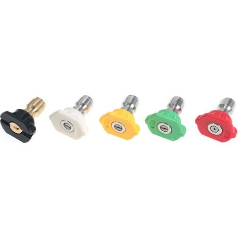 Jeffergarden Pressure Washer Nozzle Tips, Spray Kit for Power Washers up to 4000 PSI, 1/4-Inch Quick Connect, Set of 5 (1/5)