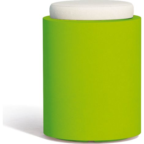 Pouf Comfy Rond Vert en Polymère Monacis - Ø 40 cm - 54 H (1/3)